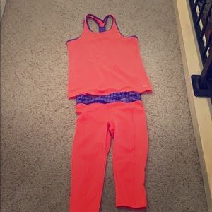 Bright workout outfit